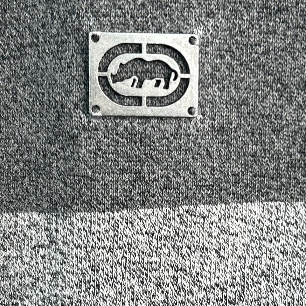 Vintage Ecko UNLTD Hoodie Mens XXL Y2K Gray Two Toned Full Zip Streetwear Hip - Picture 2 of 8